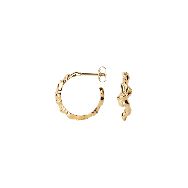 Camille Brinch - Contrast Fusion Hoops reringe, Guld 