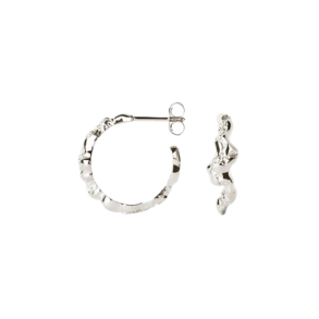 Camille Brinch - Contrast Fusion Hoops reringe, Slv 