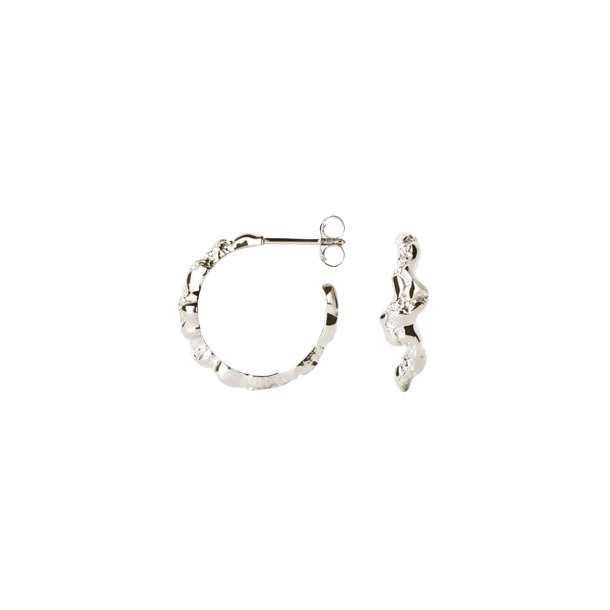 Camille Brinch - Contrast Fusion Hoops reringe, Slv 