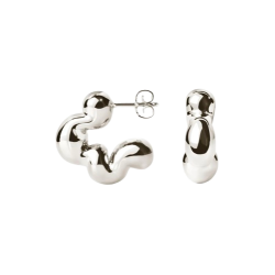 Camille Brinch - Cloudy Puffer Hoops reringe, Slv