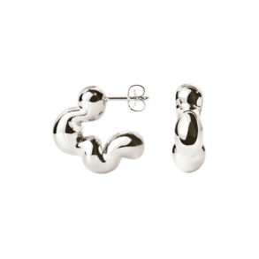Camille Brinch - Cloudy Puffer Hoops reringe, Slv