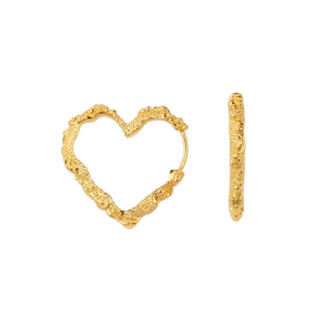 Camille Brinch - Heart Crush Hoops reringe, Guld
