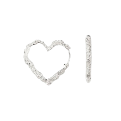 Camille Brinch - Heart Crush Hoops reringe, Slv