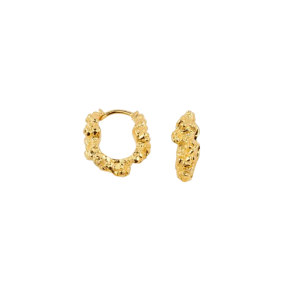 Camille Brinch - Sm Levitate Crush Hoops reringe, Guld