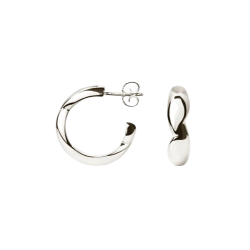 Camille Brinch - Sm Puffer Hoops reringe, Slv