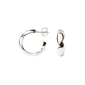 Camille Brinch - Sm Puffer Hoops reringe, Slv