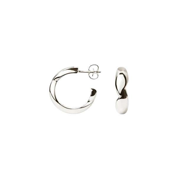 Camille Brinch - Sm Puffer Hoops reringe, Slv