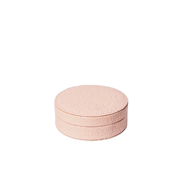 DAY ET - Large Crackled Leather Smykkeskrin, Rose Dust