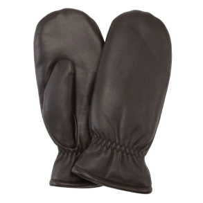 Sui Ava - Classic Leather Mittens, Mrkebrun