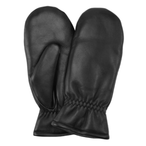 Sui Ava - Classic Leather Mittens, Sort