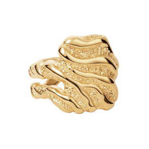 Camille Brinch - Store Zebra Ring, Forgyldt