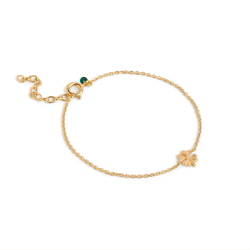 Enamel - Four-Leaf Clover Armbnd, Forgyldt