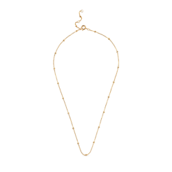 Enamel - Beaded Chain Halskde, Forgyldt