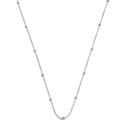 Enamel - Beaded Chain Halskde, Slv