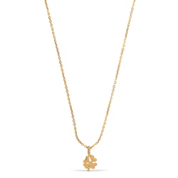 Enamel - Four-Leaf Clover Halskde, Forgyldt