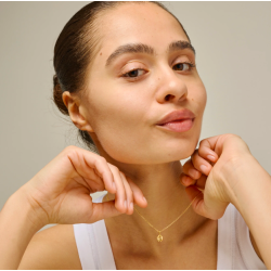 Enamel - Four-Leaf Clover Halskde, Forgyldt