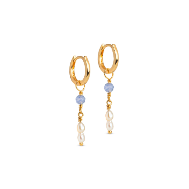 Enamel - Liva Hoops, Blue Quartz