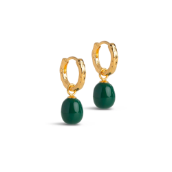 Enamel - Significant Hoops, Petrol Green