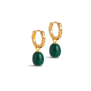 Enamel - Significant Hoops, Petrol Green