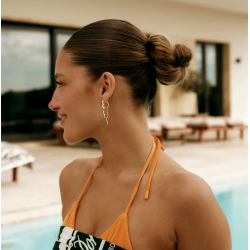 Camille Brinch - Wavy Sparkly Heart Earlines, Slv