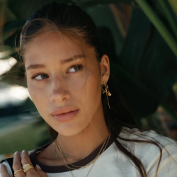 Camille Brinch - Star Sparkly Hoops, Slv