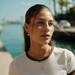 Camille Brinch - Lille Sparkly Hoops, Slv