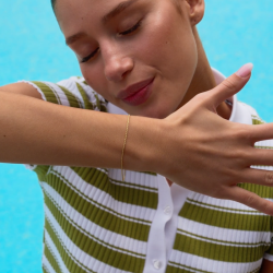 Camille Brinch - Lille Twisted Sparkly Armbnd, Forgyldt