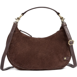 Depeche - Skuldertaske i Ruskind, Chocolate