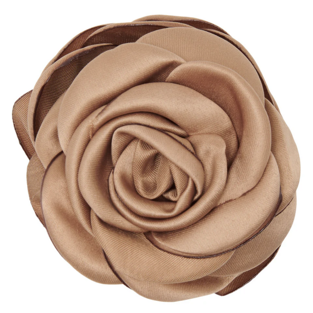 Pico - Small Satin Rose Claw, Latte