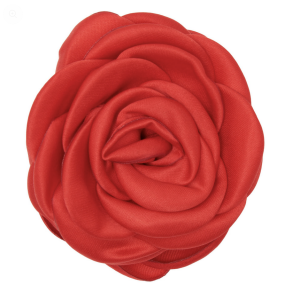 Pico - Small Satin Rose Claw, Bright Red