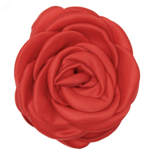 Pico - Small Satin Rose Claw, Bright Red