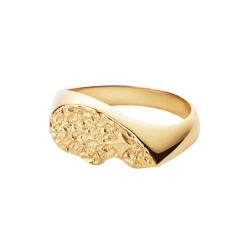 Camille Brinch - Textured BFF Sparkly Ring, Forgyldt