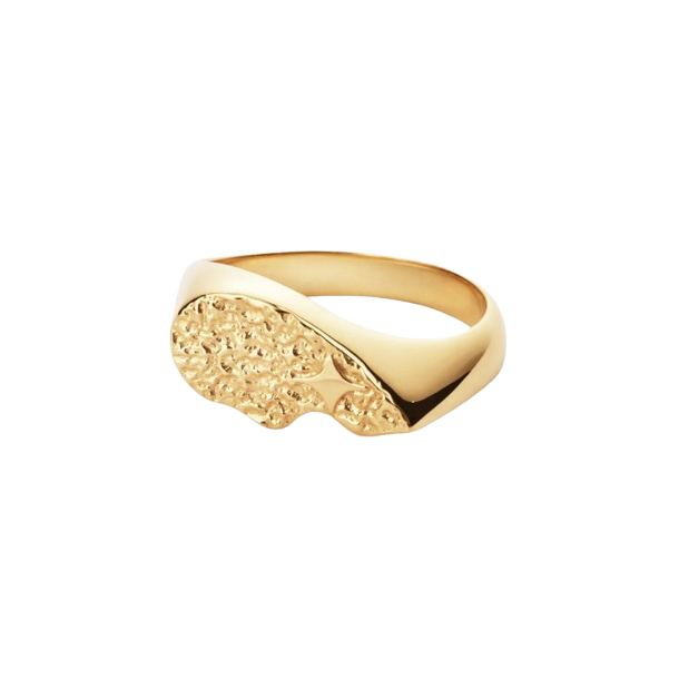 Camille Brinch - Textured BFF Sparkly Ring, Forgyldt