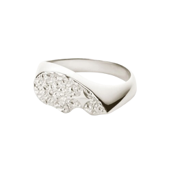 Camille Brinch - Textured BFF Sparkly Ring, Slv