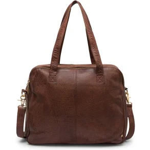 Depeche - Stor arbejdstaske i bldt skind - Brandy