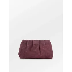 Becks�ndergaard - Suede Clutch Bag, Maroon Brown
