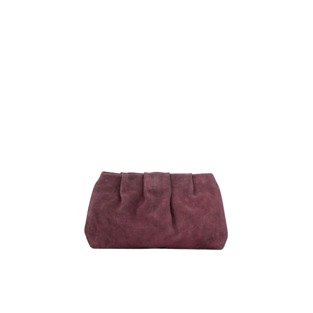 Becks�ndergaard - Suede Clutch Bag, Maroon Brown