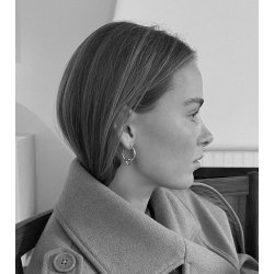 Jane Knig - Tied Heart Hoop, Slv