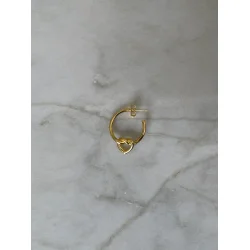 Jane Knig - Tied Heart Hoop, Forgyldt