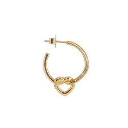 Jane Knig - Tied Heart Hoop, Forgyldt