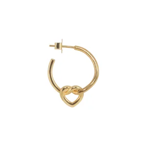 Jane Knig - Tied Heart Hoop, Forgyldt