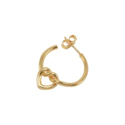 Jane Knig - Tied Heart Hoop, Forgyldt