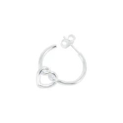 Jane Knig - Tied Heart Hoop, Slv