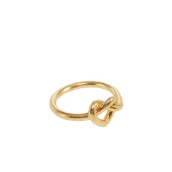 Jane Knig - Tied Heart Ring, Forgyldt
