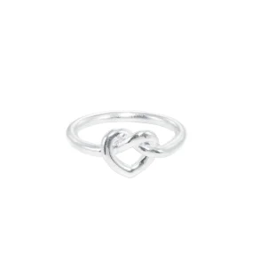 Jane Knig - Tied Heart Ring, Slv