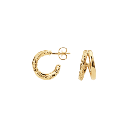 Camille Brinch - Twin Essentia Hoops, Forgyldt