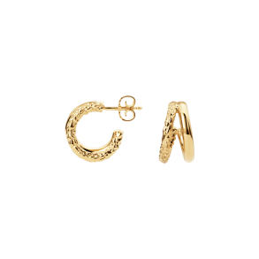 Camille Brinch - Twin Essentia Hoops, Forgyldt