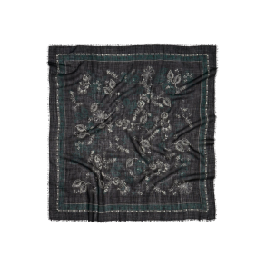 Becksndergaard - Dotted Flora Woo Scarf, Black