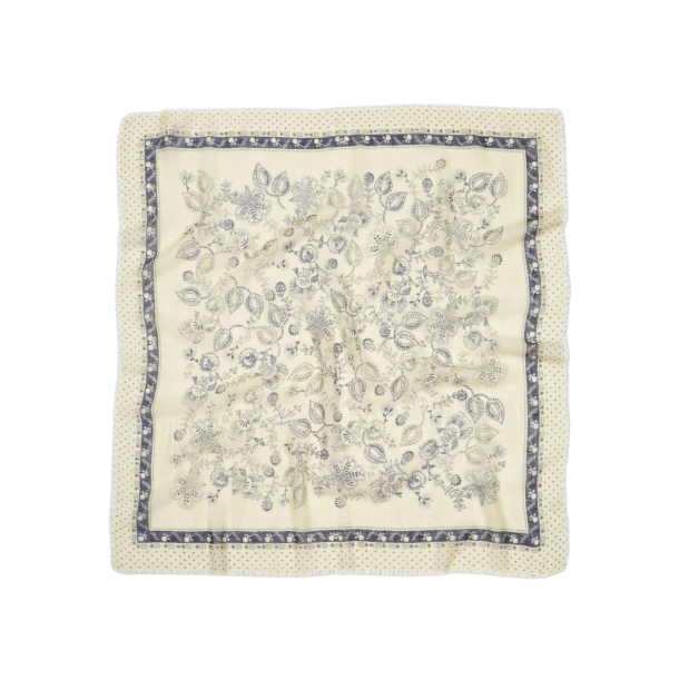 Becksndergaard - Dotted Flora Woo Scarf, Birch White 
