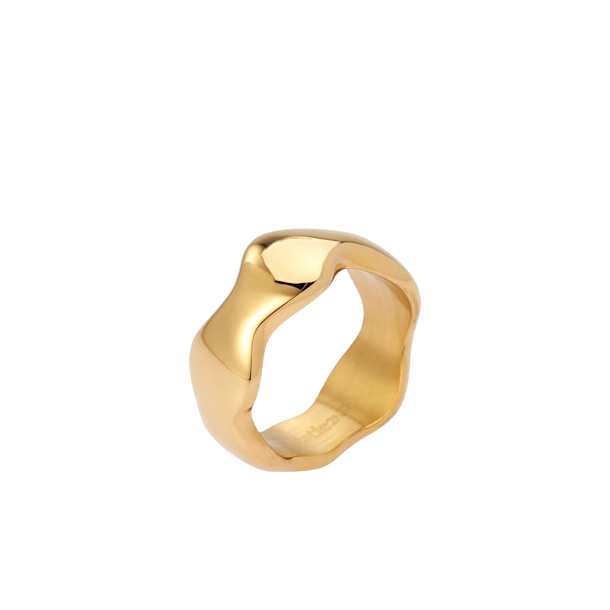 Sistie 2nd - Wavy Ring, Guld